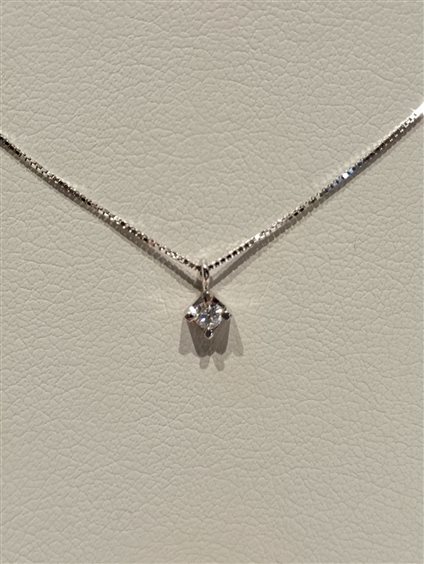 Collana Davite & Delucchi Donna CLASSIC LINE in Oro bianco Diamante 0.05 Ct CLNS1131105 - CLNS1131105